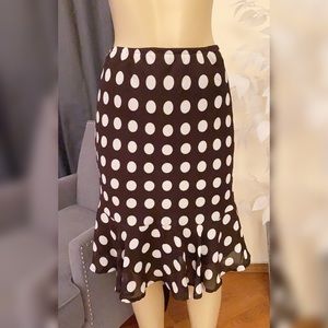 BETHANY- Polka Dot Pencil Skirt with Flared Bottom